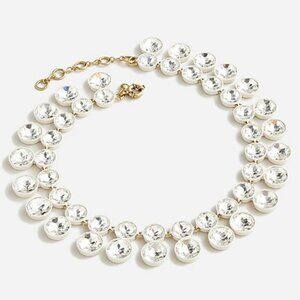 Crystal Sparkly double-drop necklace by J.CREW.   Color: CRYSTAL